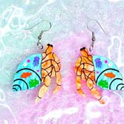 Hermit Crab Earrings By Smiley Moon Studio