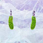 Mini Pickle Hoop Earrings By Smiley Moon Studio