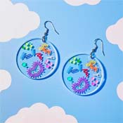 Petri Dish Earrings By Smiley Moon Studio