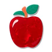 Apple Simplified Mini Brooch By Erstwilder