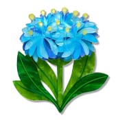 Blue Pincushion Brooch By Erstwilder