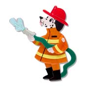 Fire Chief Spot Brooch By Erstwilder
