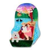 Love on Lake Punting Brooch By Erstwilder