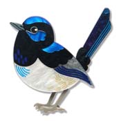 Superb Fairy Wren Brooch By Erstwilder