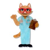 Whiskers M.D. Brooch By Erstwilder