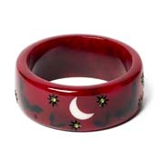 Wide Blood Bats Bangle By Splendette - Pre Buy!