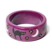 Wide Scaredy Cat Bangle By Splendette - Pre Buy!