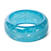 Wide Topaz Bangle By Splendette