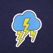 Lightning Cloud Vinyl Sticker