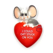 Vintage Valentines Mouse Pins By Enesco 1980 - Pick Your Saying